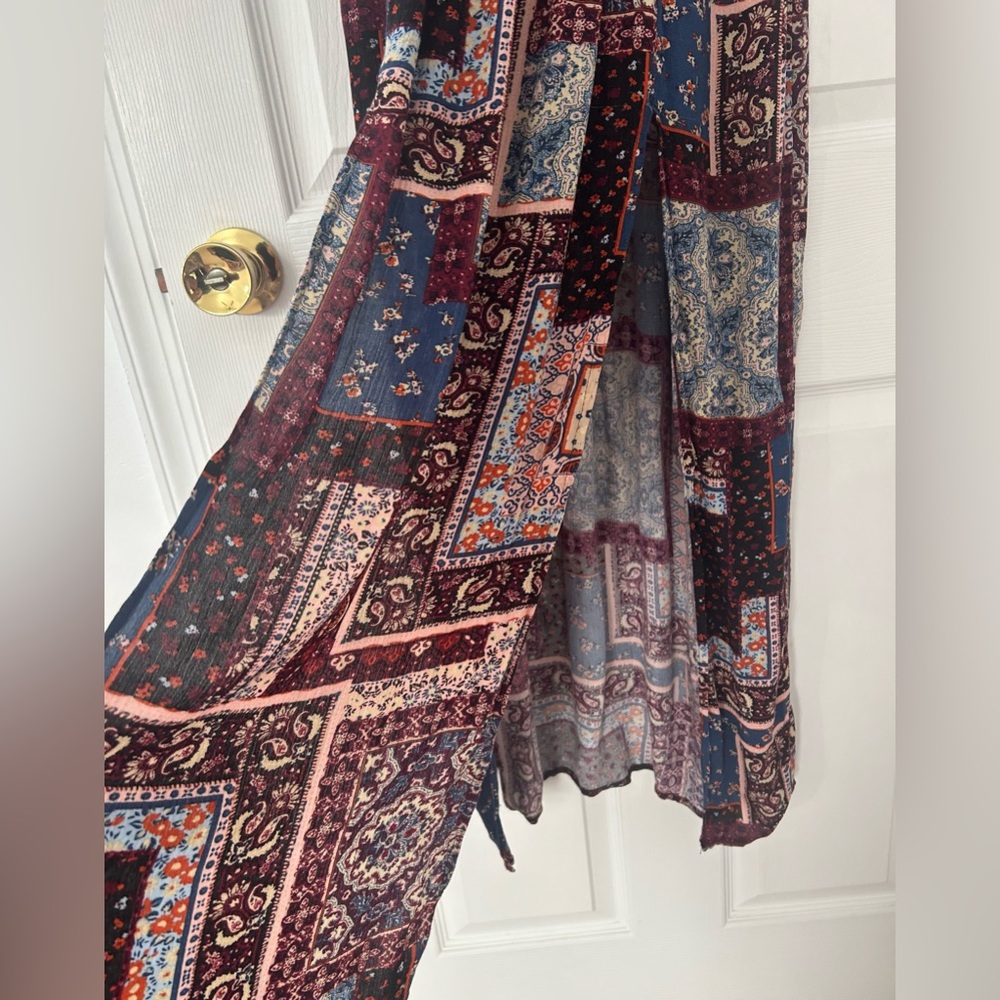 NWT American Eagle Long Sleeve Patchwork Maxi Dre… - image 7